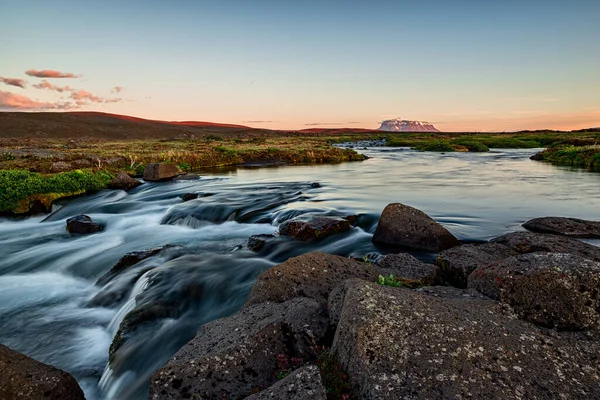 Road Mount Askja Sunset Iceland — Stock Photo, Image