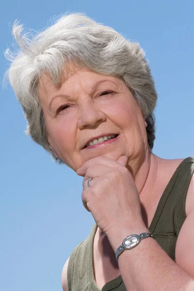 Portrait Beautiful Senior Woman — Stock Photo, Image