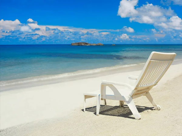 Krásné Plážové Křeslo Tropickém Ostrově — Stock fotografie