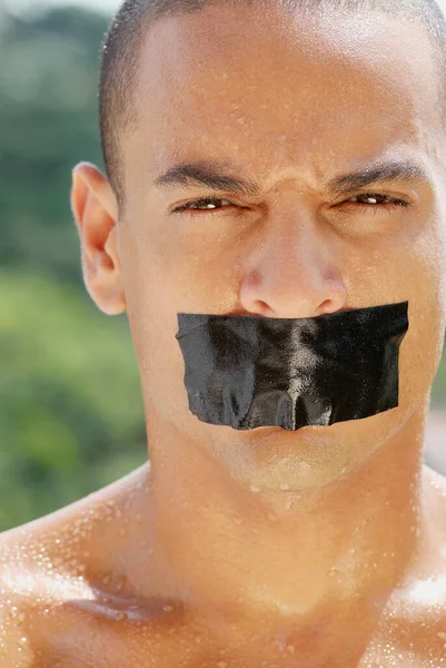 Retrato Joven Con Barba Bigote —  Fotos de Stock