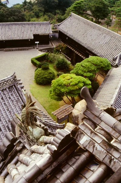 日本石草市高池城堡天台高角镜 — 图库照片