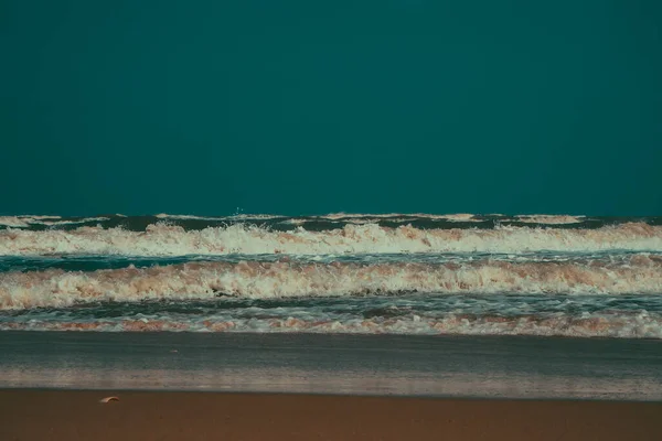 Ocean Surface Wave Naadloos Onderwater Cartoon Vloeibare Patroon Rivier Zee — Stockfoto