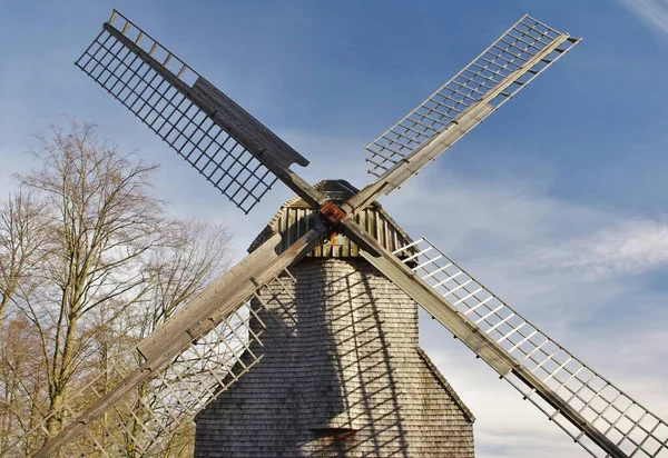 Windmill Farmhouse Museum Bauernhausmuseum Bielefeld Szabadtéri Múzeum Eastwestphalia Lippe Észak — Stock Fotó