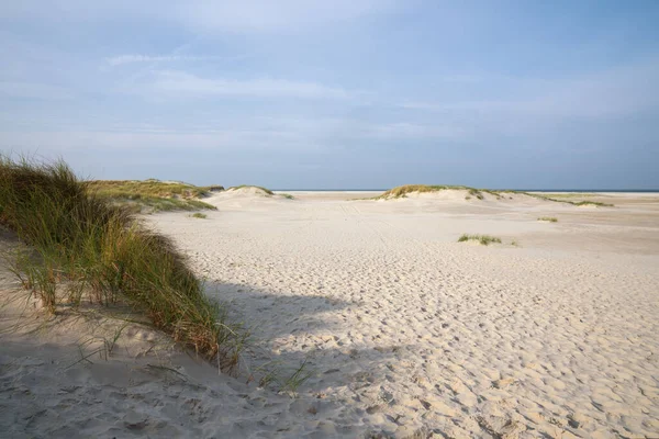 美丽的沙滩 沙丘和蓝天 — 图库照片