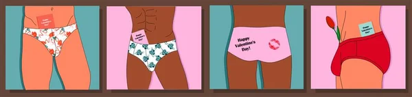 Valentine Day Sexy Man Men Underwear Torso — Stock Photo, Image