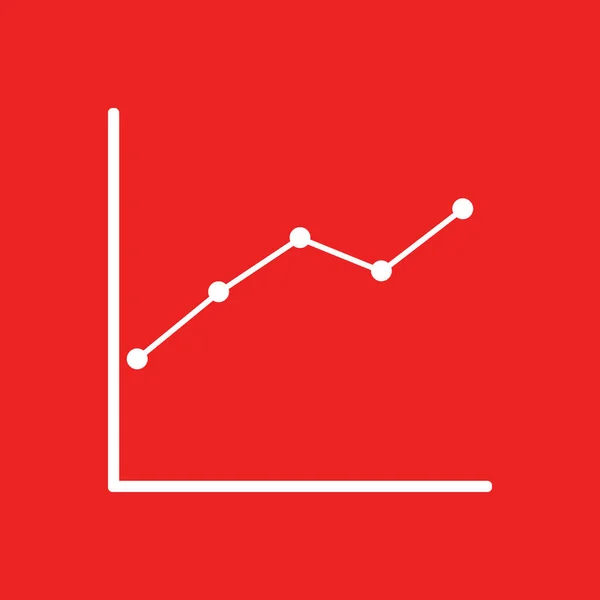 Значок Диаграммы Графический Символ Стиль Плоского Дизайна — стоковое фото