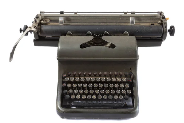 Старая Пишущая Машинка Изолирована Белом Фоне — стоковое фото