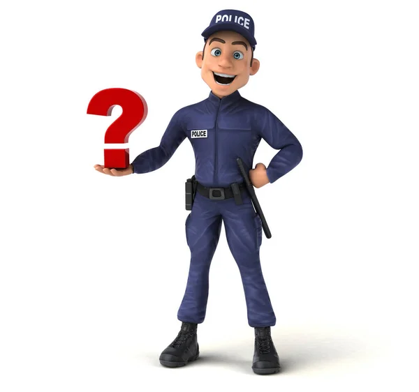 Diversión Ilustración Oficial Policía Dibujos Animados —  Fotos de Stock