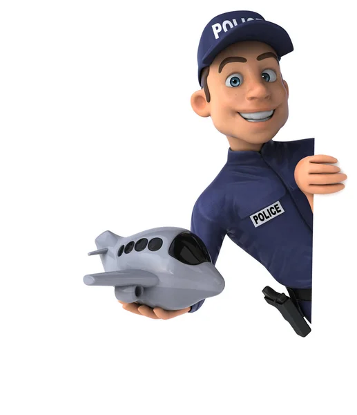 Leuke Illustratie Van Een Cartoon Police Officer — Stockfoto