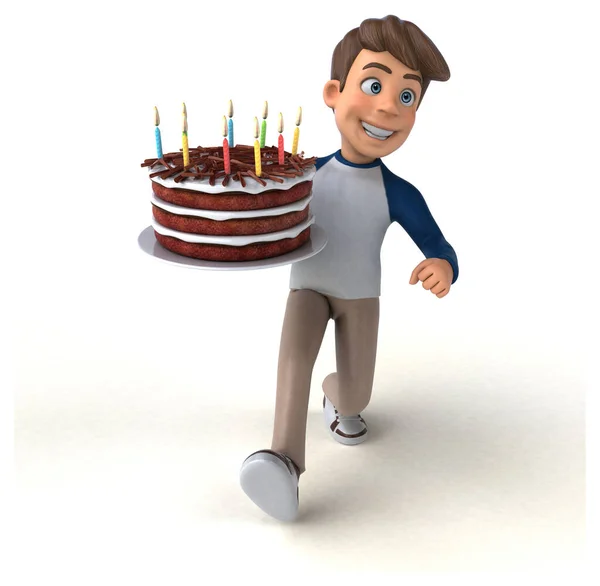 Cartoon Character Cake — Stock Photo, Image