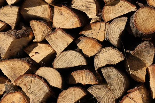 Pile Firewood Winter — Stock Photo, Image