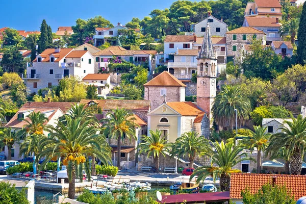 Χωριό Splitska Στο Νησί Brac Θέα Ορόσημα Dalmatia Αρχιπέλαγος Της — Φωτογραφία Αρχείου