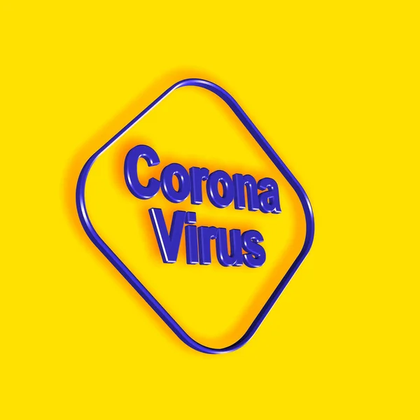Corona Virüsü Illüstrasyon Olarak Kelime Metin Oluşturma — Stok fotoğraf