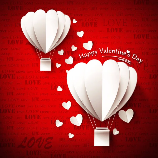 Valentine Day Background Hearts Paper Heart — Stock Photo, Image
