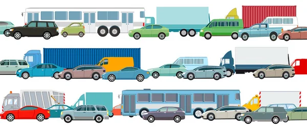 Reihe Von Autos Vektorillustration — Stockfoto