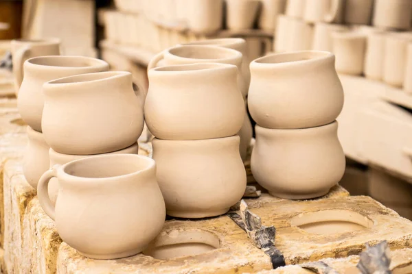Clay Injection Molding Technique Traditional Ceramics Factory Small City Raquira — Stock Photo, Image