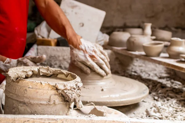 Керамика Процессе Разработки Традиционном Заводе Красивом Маленьком Городе Ракира Колумбии — стоковое фото