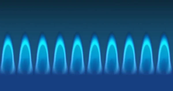 天然气生产和加工 燃烧蓝色燃料的抽象图像 — 图库照片