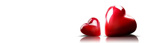 Corazón Rojo Sobre Fondo Blanco —  Fotos de Stock
