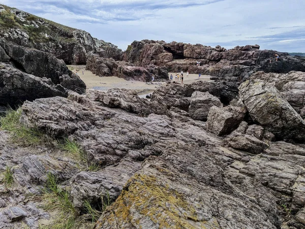 Скелястий Пляжний Пейзаж Лас Грутас Балена Уругвай — стокове фото