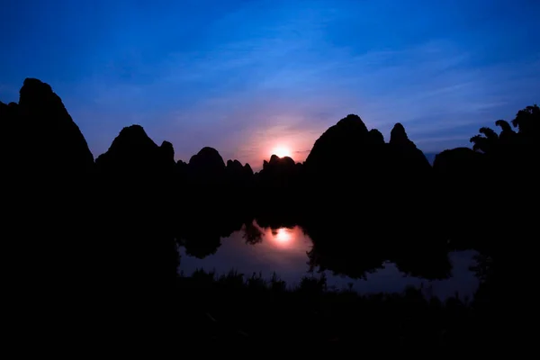 Горы Гуйлинь Река Яншо Провинция Гуанси Китай — стоковое фото