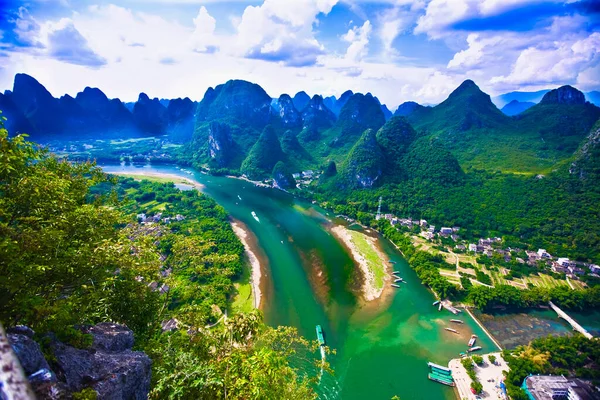 Rio Xingping Yangshuo Província Guangxi China — Fotografia de Stock