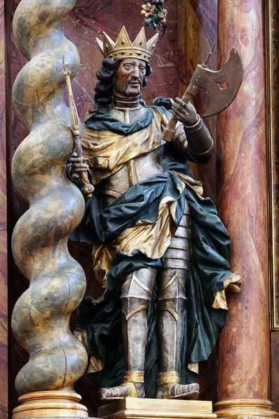 Heiliger Ladislaus Von Ungarn Hauptaltar Der Kirche Des Heiligen Leonhard — Stockfoto