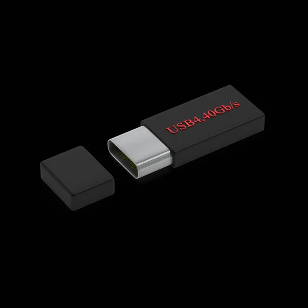 Renderowanie Kabla Złącza Usb Typu Lub Usb Art — Zdjęcie stockowe