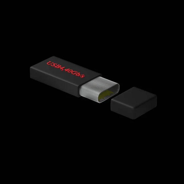 Das Rendering Von Usb Typ Oder Usb Steckverbinderkabelleitungskunst — Stockfoto