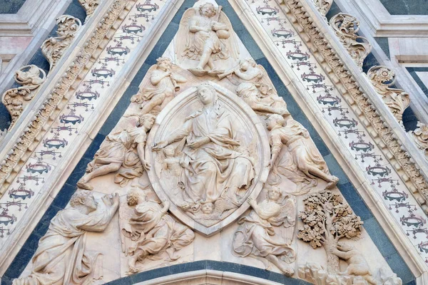 Virgen Faja Portal Cattedrale Santa Maria Del Fiore Catedral Santa — Foto de Stock