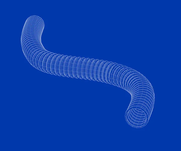 Модель Рамы Гофрированных Труб — стоковое фото