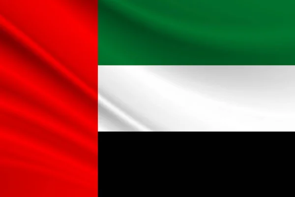 Flag United Arab Emirates Fabric Texture Flag United Arab Emirates — Stock Photo, Image