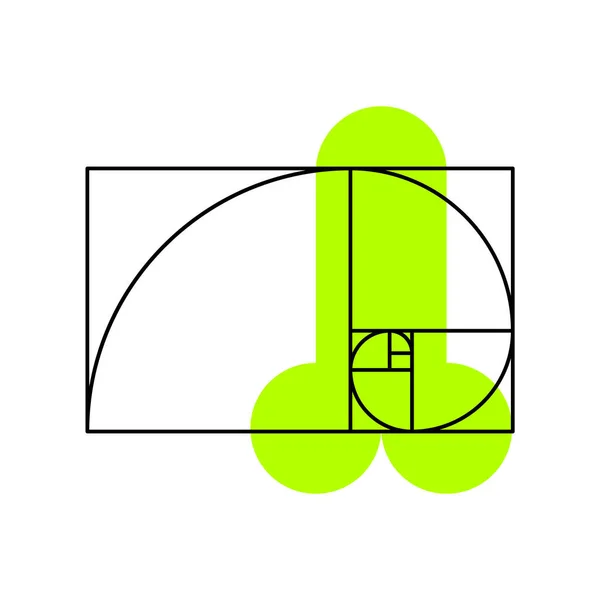 緑と白の幾何学的な形をした抽象的な背景 — ストック写真