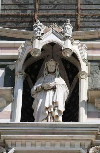 Basilica Santa Croce Bazilika Holy Cross Portal Heykeli Ünlü Fransisken — Stok fotoğraf