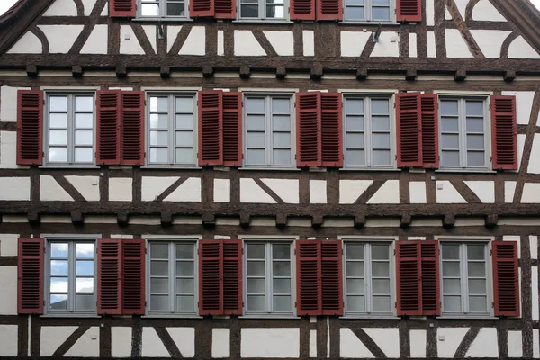 Budynki Konstrukcji Kratowej Stary Dom Tübingen Niemcy — Zdjęcie stockowe