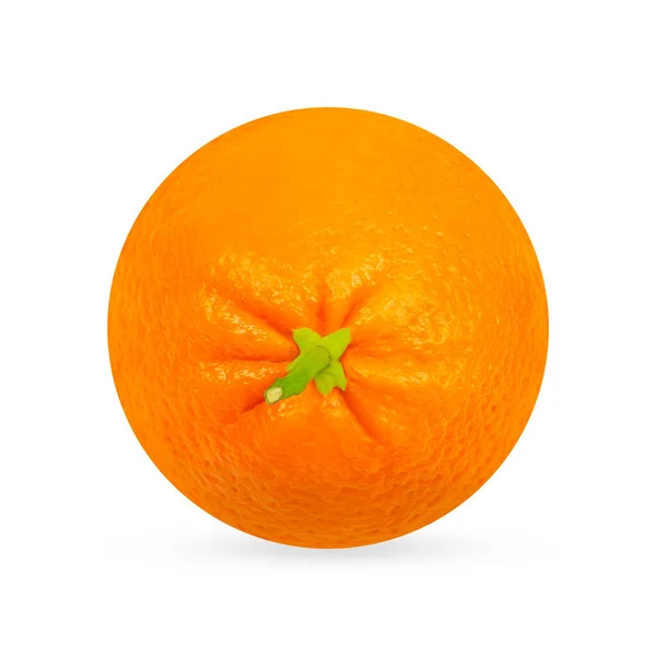 Απομόνωσε Φρούτα Ένα Ολόκληρο Πορτοκάλι Λευκό Φόντο Χαράσσοντας Μονοπάτι Οργανικό — Φωτογραφία Αρχείου