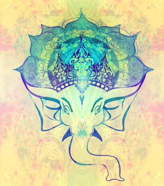 Abstrakter Hintergrund Mit Menschlicher Silhouette Und Mandala — Stockfoto