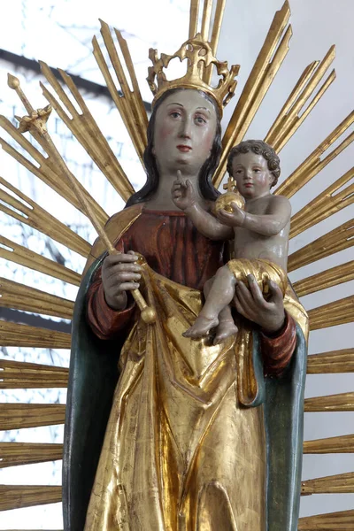 Vergine Maria Con Gesù Bambino Chiesa Nostra Signora Addolorata Rosenberg — Foto Stock