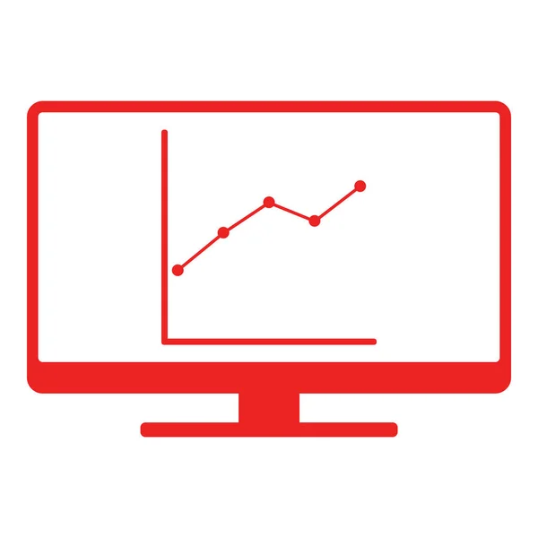 Monitor Ikona Web Prosta Ilustracja — Zdjęcie stockowe