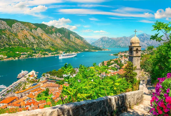 Panoramiczny Widok Stare Miasto Kotor Czarnogóra — Zdjęcie stockowe