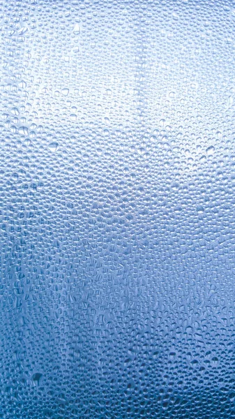Krople Deszczu Szkle Deszczową Pogodę Błyszcząca Błyszcząca Powierzchnia Wody Szkła — Zdjęcie stockowe