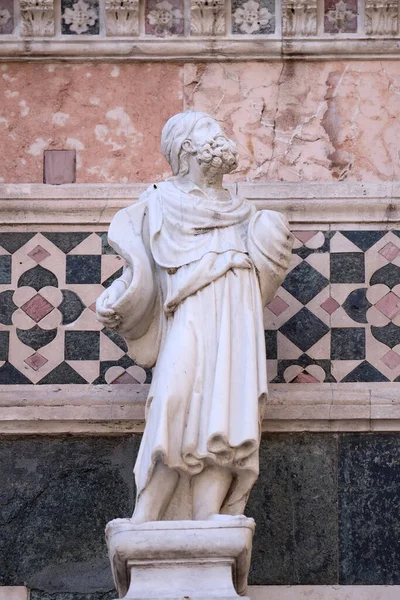 Statua Del Profeta Attribuita Andrea Pisano Portale Sulla Parete Laterale — Foto Stock