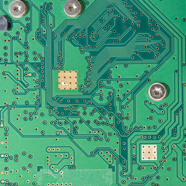 Primer Plano Una Placa Circuito Impreso — Foto de Stock