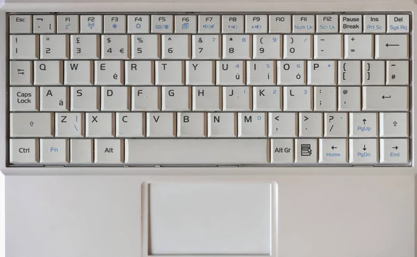 Keyboard White Screen Computer Background — Stock Photo, Image