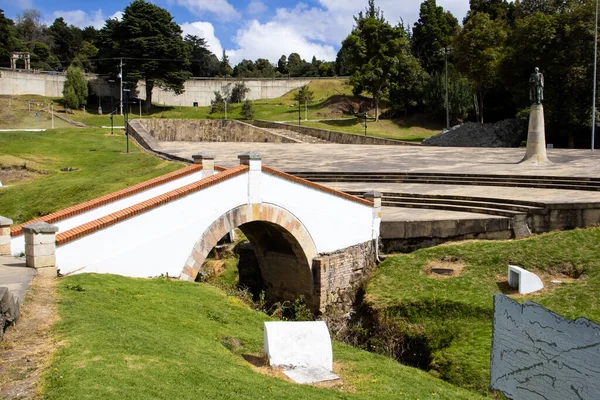 Famous Historic Bridge Boyaca Colombia Colombian Independence Battle Boyaca Took — Stock Photo, Image