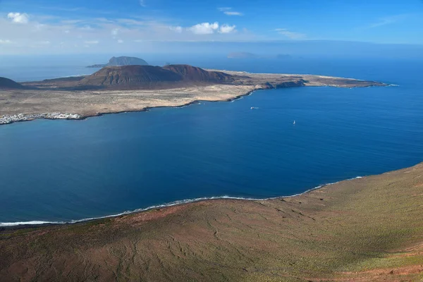 Graciosa Una Pequeña Isla Volcánica Del Norte Lanzarote España Océano — Foto de Stock