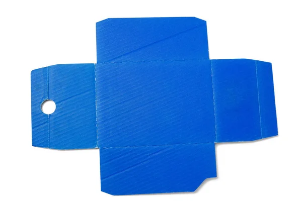 Προστατευτικό Χαρτί Κάτω Από Ένα Κουτί Άρωμα Πρότυπο Από Μπλε — Φωτογραφία Αρχείου