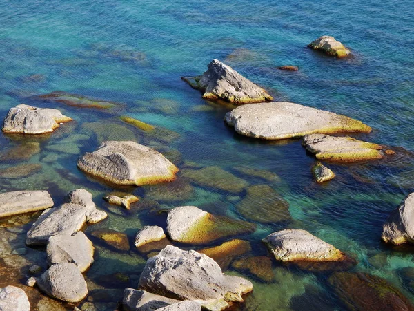 Rochers Sur Les Rives Mer Caspienne Kazakhstan Région Mangistau Juillet — Photo