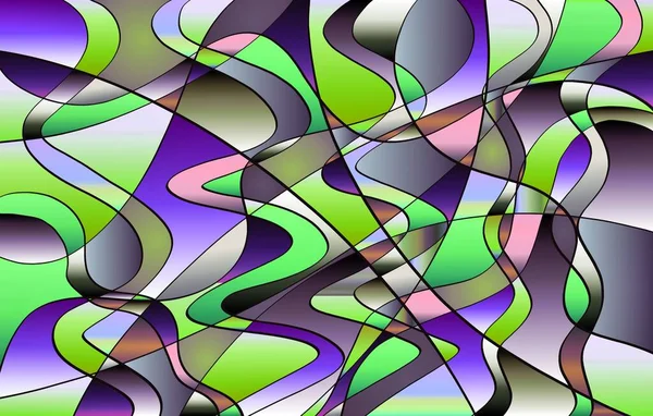 Abstrakter Hintergrund Textur Muster Geometrische Formen Wellig Gebogen Transparenz Illustration — Stockfoto