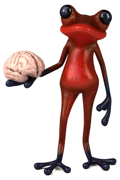 Fun Cartoon Character Brain Illustration — Stock Photo, Image